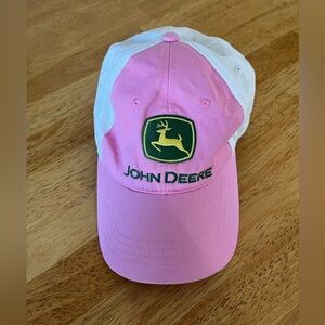 John Deere Pink and White Baseball Cap